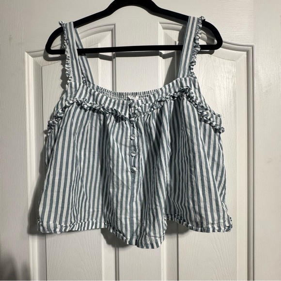 dRA Los Angeles Striped Cotton Parachute Pants & Top Set – Size L Quiet Luxury - Picture 2 of 16